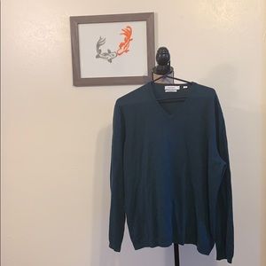 Handsome Green Calvin Klein V-Neck Sweater